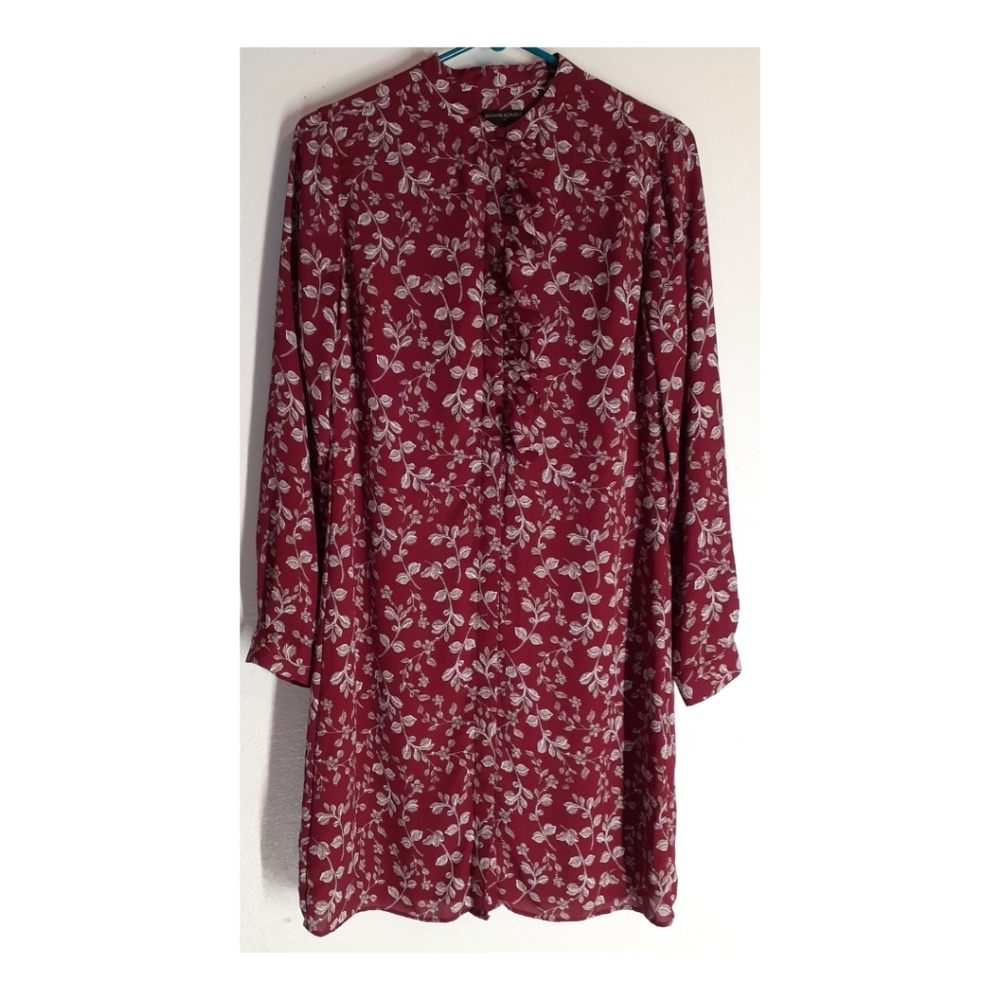Banana republic factory marroon button down dress